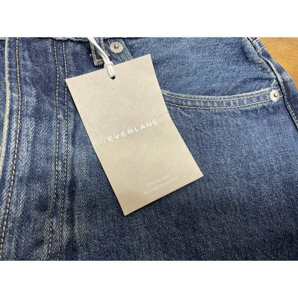 Everlane The Ridged Way-High Short Organic Cotton Distressed Womens Size 26 NWT - Picture 3 of 14
